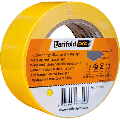 DJOIS Markierungsband 50 mm x 33 m (B x L) selbstklebend Vinyl gelb