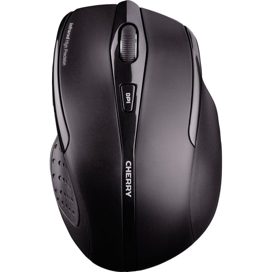 CHERRY Optische PC Maus MW 3000 Rechtshänder nicht ergonomisch USB-A 5m Batterie inkl. USB-Nano-Empfänger schwarz