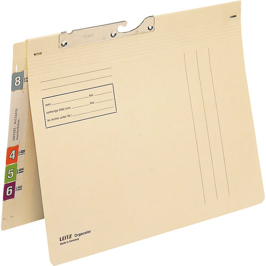 Leitz Pendelhefter Orgacolor® DIN A4 260g/m² kaufmännische Heftung Kraftkarton chamois