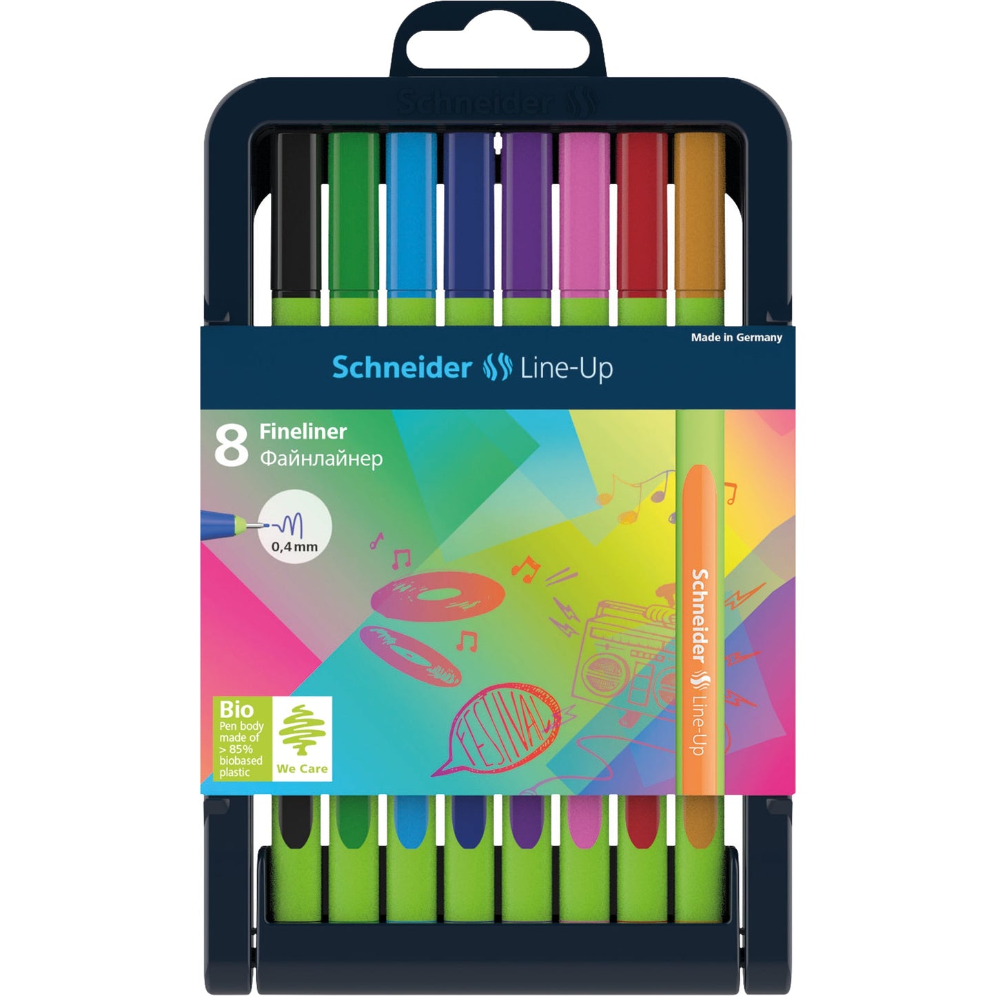 Schneider Fineliner Line-Up 0,4mm farbig sortiert 8 St./Pack.