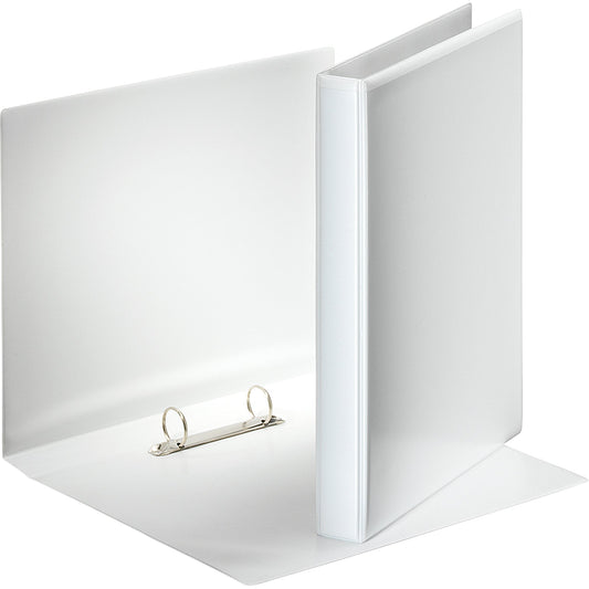 Esselte Präsentationsringbuch 38mm DIN A4 2 Ringe, Rundmechanik Graupappe weiß