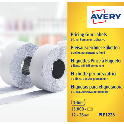 Avery Zweckform Auszeichnungsetikett 26 x 12 mm (B x H) Papier weiß 1.500 Etik./Rl. 15.000 Etik./Pack.