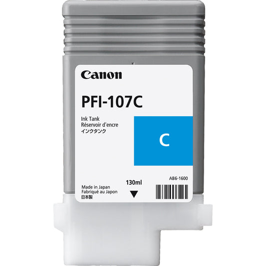 Canon Tintenpatrone Originalzubehör PFI-107C cyan 130ml