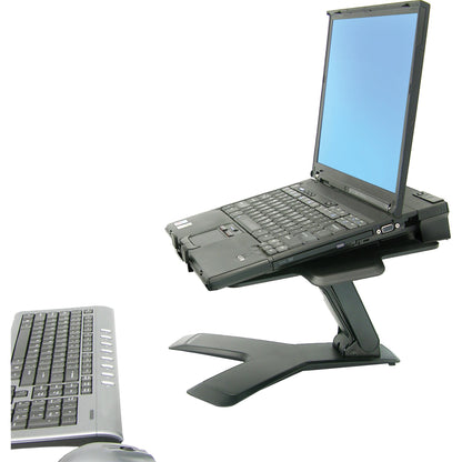 ERGOTRON Notebookständer Neo-Flex® 34,7 x 27,8 cm (B x T) höhenverstellbar inkl. Standfuß, Kabelbinder, Haken und Öse, selbstklebende Anti-Rutsch-Unterlagen Metall/Kunststoff schwarz