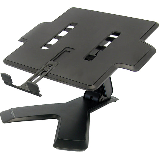 ERGOTRON Notebookständer Neo-Flex® 34,7 x 27,8 cm (B x T) höhenverstellbar inkl. Standfuß, Kabelbinder, Haken und Öse, selbstklebende Anti-Rutsch-Unterlagen Metall/Kunststoff schwarz
