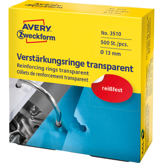 Avery Zweckform Lochverstärkungsringe 13mm transparent 500 St./Pack.