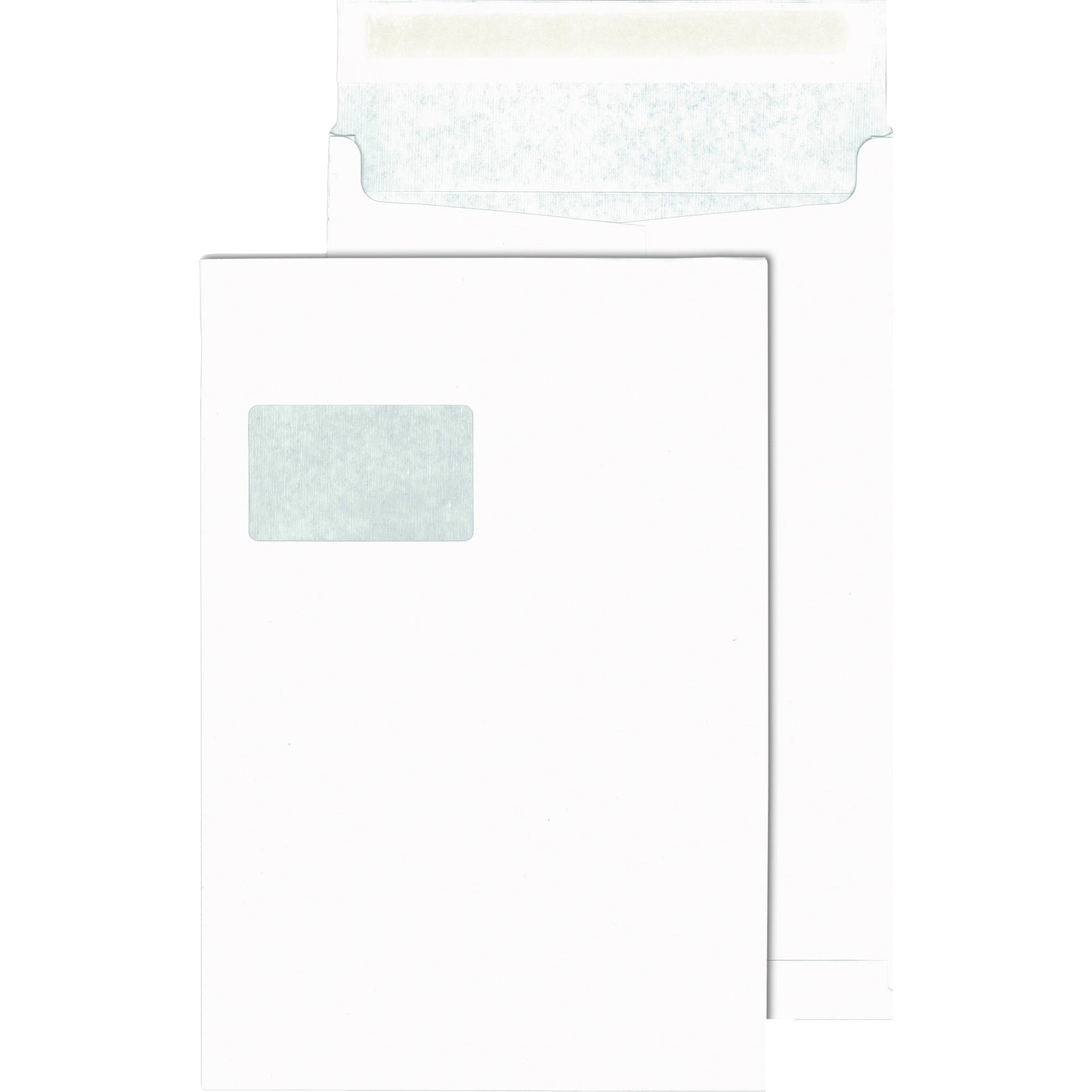 SECURITEX® Faltentasche DIN C4 229 x 324 mm (B x H) mit Fenster 130g/m² mit Haftklebung Papier weiß 100 St./Pack.