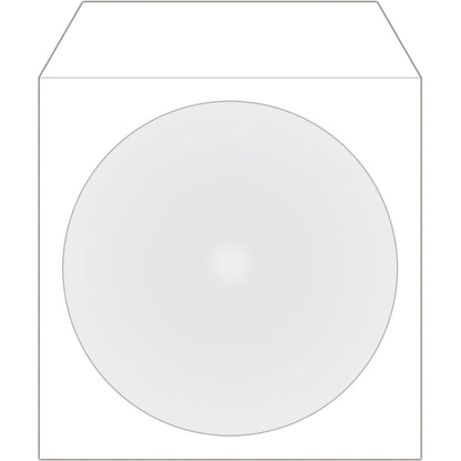 MediaRange CD/DVD Hülle 12,4 x 12,4 cm (B x H) Papier/Kunststoff weiß 100 St./Pack.