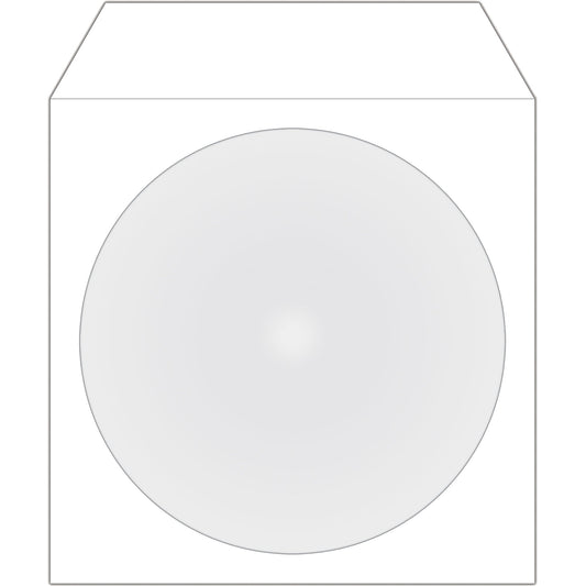 MediaRange CD/DVD Hülle 12,4 x 12,4 cm (B x H) Papier/Kunststoff weiß 100 St./Pack.