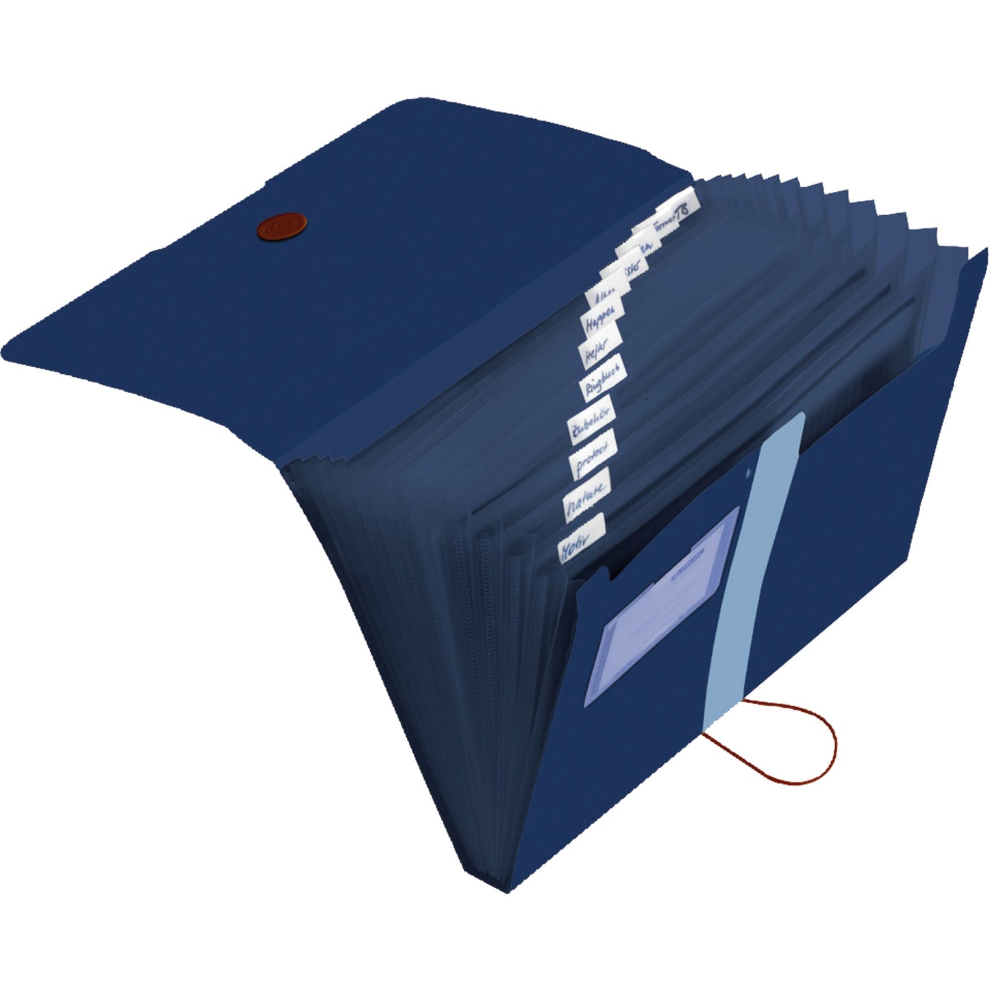 Herlitz Fächermappe easy orga to go green DIN A4 inkl. Visitenkartenfach Polypropylen, 80 % recycelt dunkelblau 12 Fächer