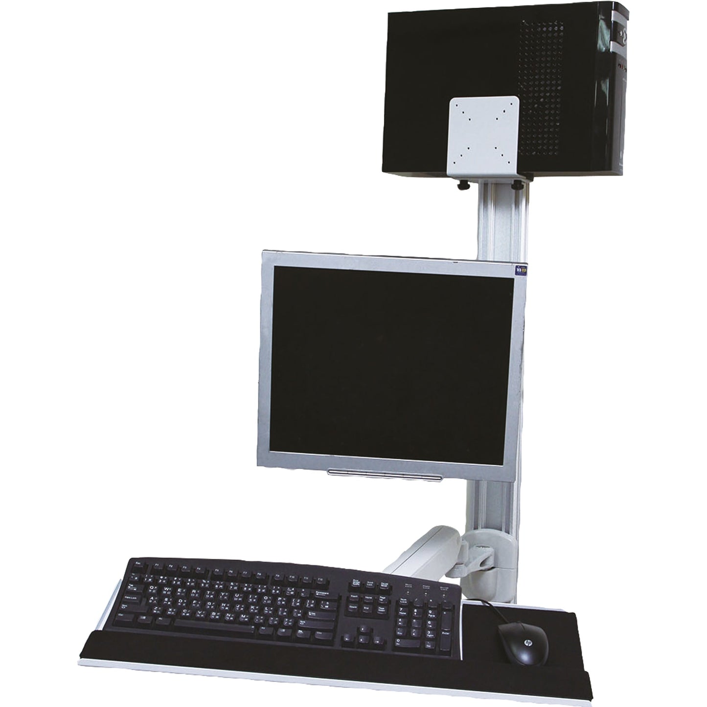 value PC-Arbeitsplatz nicht abschließbar Metall grau/weiß