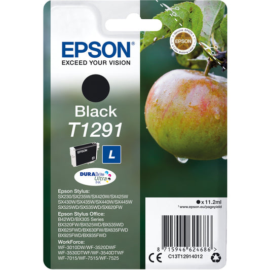Epson Tintenpatrone Originalzubehör T1291 ca. 380 Seiten schwarz 11,2ml