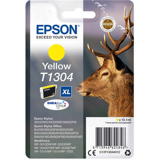 Epson Tintenpatrone Originalzubehör T1304 ca. 855 Seiten gelb 10,1ml