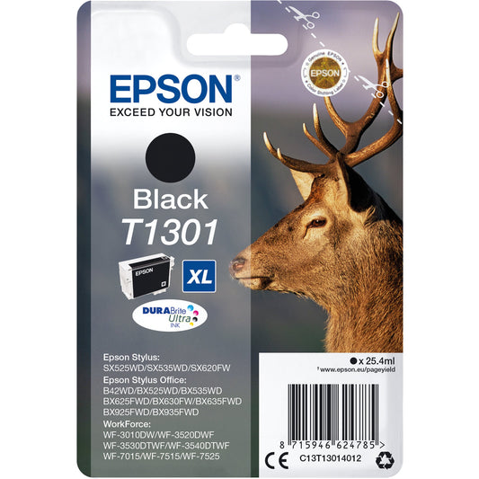 Epson Tintenpatrone Originalzubehör T1301 ca. 945 Seiten schwarz 25,9ml