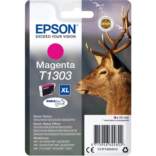 Epson Tintenpatrone Originalzubehör T1303 ca. 600 Seiten magenta 10,1ml