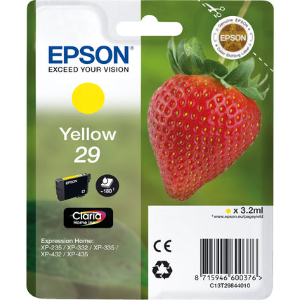 Epson Tintenpatrone Originalzubehör 29 ca. 180 Seiten gelb 3,2ml