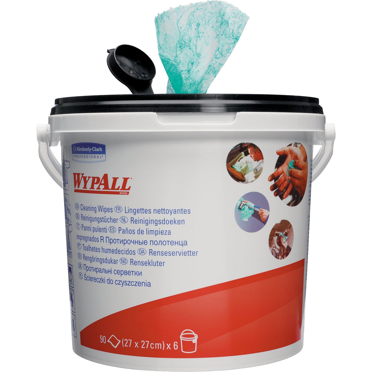 WYPALL* Wischtücher 27 x 27 cm (B x L) Papier grün 90 St./Pack.