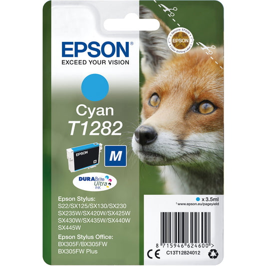 Epson Tintenpatrone Originalzubehör T1282 ca. 175 Seiten cyan 3,5ml