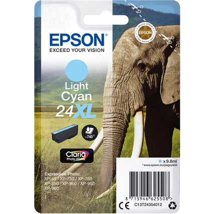Epson Tintenpatrone Originalzubehör 24XL ca. 500 Seiten fotocyan 9,8ml