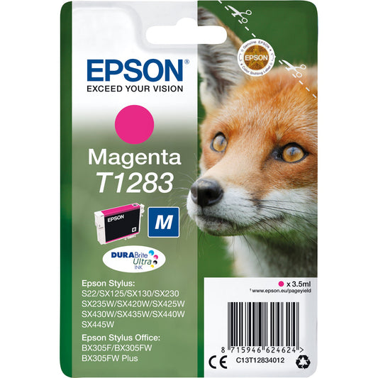 Epson Tintenpatrone Originalzubehör T1283 ca. 140 Seiten magenta 3,5ml