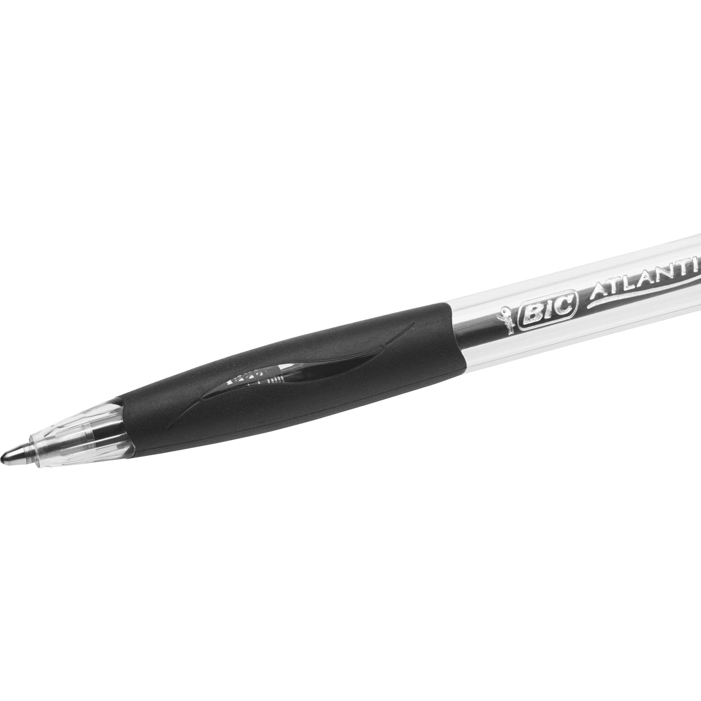 BIC® Kugelschreiber ATLANTIS® Classic 0,4mm schwarz Mine auswechselbar dokumentenecht Schaftfarbe: transparent