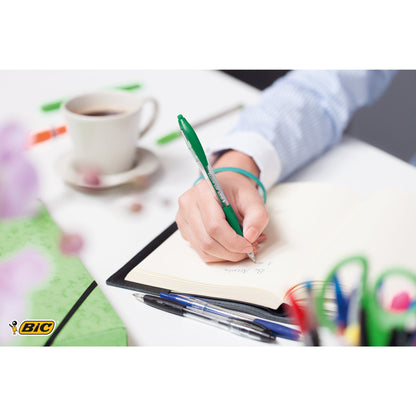 BIC® Kugelschreiber ATLANTIS® Classic 0,4mm blau Mine auswechselbar dokumentenecht Schaftfarbe: transparent