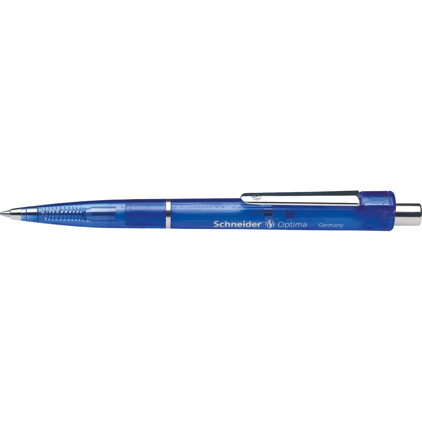 Schneider Kugelschreiber Optima M blau Mine auswechselbar dokumentenecht Schaftfarbe: blau transparent