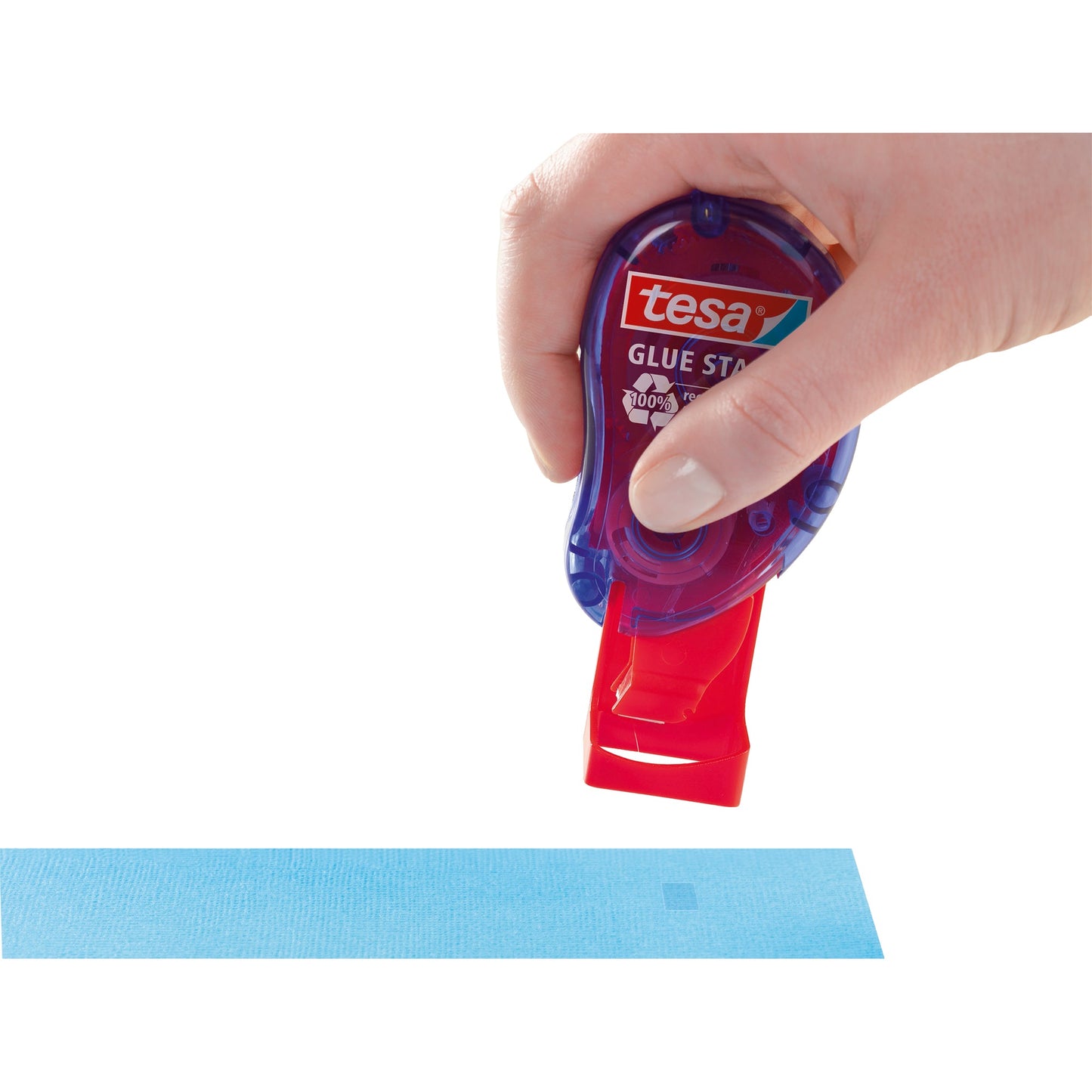 tesa® Klebestempel 8,4 x 8,4 mm (B x L) blau 1.100 Pads/Rl.