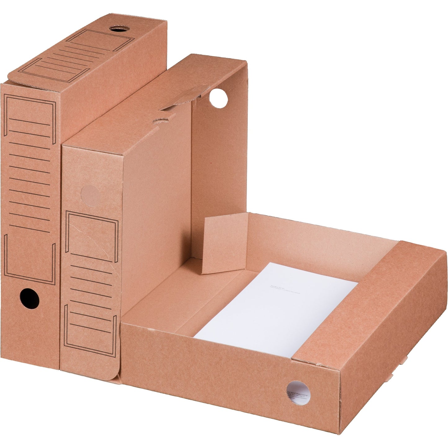 smartboxpro Archivbox 7,5 x 32,4 x 26,5 cm (B x H x T) DIN A4 mit Archivdruck Wellpappe braun 20 St./Pack.