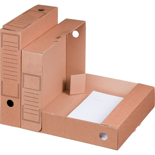 smartboxpro Archivbox 7,5 x 32,4 x 26,5 cm (B x H x T) DIN A4 mit Archivdruck Wellpappe braun 20 St./Pack.