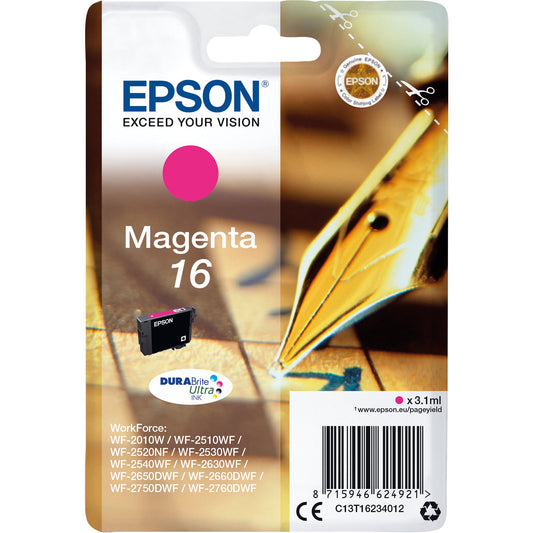 Epson Tintenpatrone Originalzubehör 16 ca. 165 Seiten magenta 3,1ml