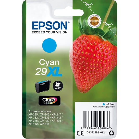 Epson Tintenpatrone Originalzubehör 29XL ca. 450 Seiten cyan 6,4ml