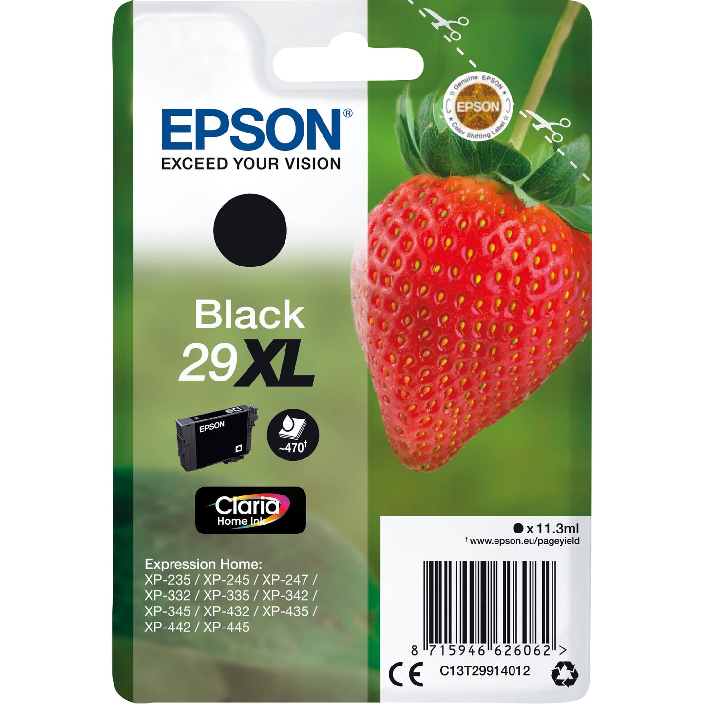 Epson Tintenpatrone Originalzubehör 29XL ca. 470 Seiten schwarz 11,3ml
