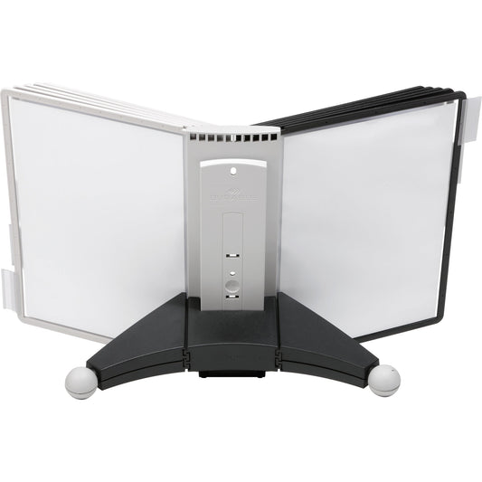 DURABLE Sichttafelständer SHERPA® TABLE 10 53 x 40,5 x 38 cm (B x H x T) Kunststoff Anzahl der mitgelieferten Sichttafeln: 10 Sichttafeln je 5 x grau, schwarz