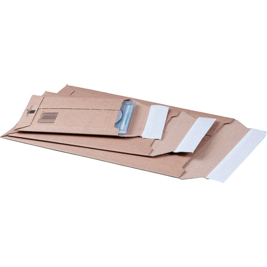 smartboxpro CD/DVD Versandtasche 150 x 250 mm (B x H) ohne Fenster mit Haftklebung Wellpappe braun 100 St./Pack.