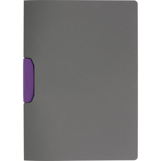 DURABLE Klemmmappe DURASWING® COLOR DIN A4 Polypropylen Farbe der Rückseite: anthrazit Farbe der Klemme: lila 5 St./Pack.