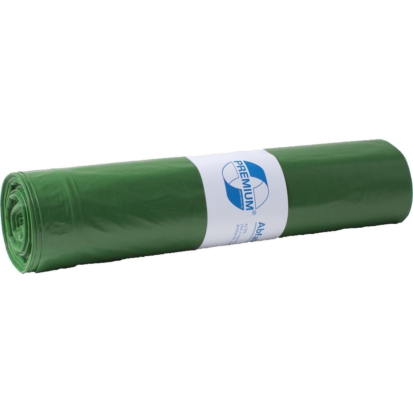 Müllbeutel PREMIUM 57,5 x 100 cm (B x H) 30µm 70l Polyethylen grün 25 St./Pack.