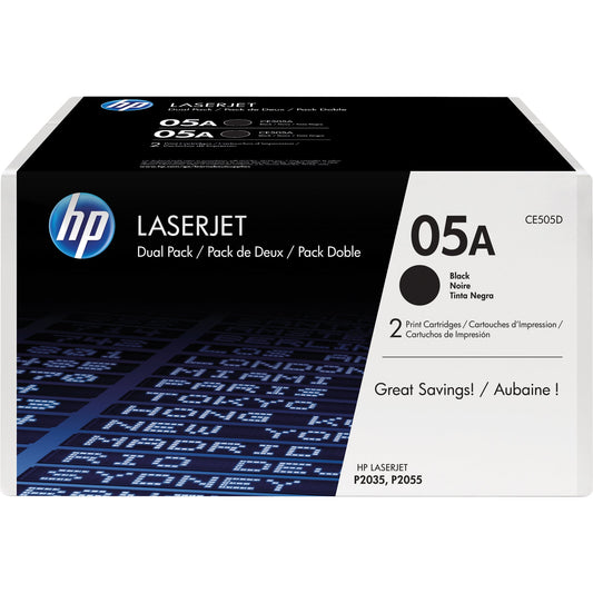 HP Toner Originalzubehör 05A ca. 2 x 2.300 Seiten schwarz 2 St./Pack.