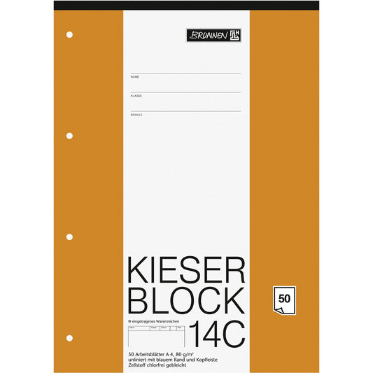 BRUNNEN Schulblock DIN A4 blanko 80g/m²