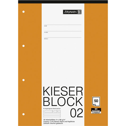 BRUNNEN Schulblock DIN A4 liniert 80g/m²