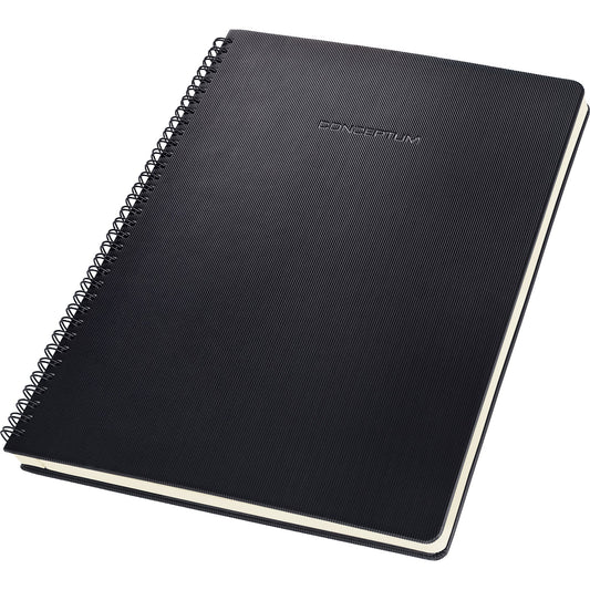 SIGEL Collegeblock Conceptum DIN A4 kariert 80g/m² Kunststoff schwarz 80 Bl.
