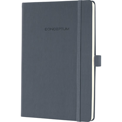 SIGEL Notizbuch Conceptum ca. DIN A5 kariert dunkelgrau 97 Bl.