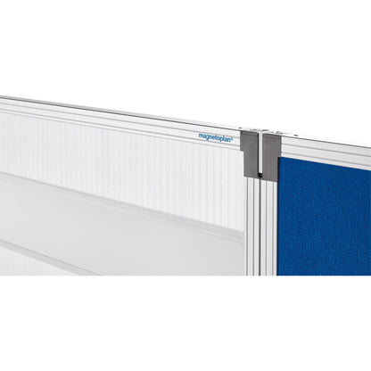 magnetoplan® Trennwand 125 x 180 x 35 cm (B x H x T) Textil taubenblau