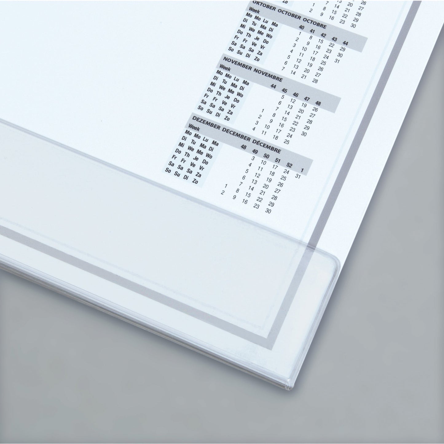 SIGEL Schreibunterlage Protect 59,5 x 41 cm (B x H) mit Kalender 2 Jahre Papier grau 40 Bl.