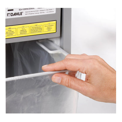 DAHLE Aktenvernichter 214 P-2 Papier, Heftklammern, Büroklammern, Kreditkarten, CDs/DVDs Streifenschnitt 33 Bl. grau