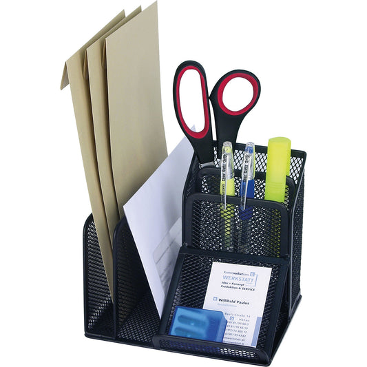 WEDO® Tischorganizer OFFICE 15,8 x 13,5 x 14,5 cm (B x H x T) nicht gefüllt Metall schwarz