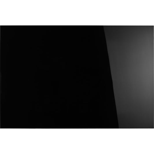 magnetoplan® Glasboard Design 120 x 90 x 0,5 cm (B x H x T) Tafel magnethaftend ESG-Sicherheitsglas tiefschwarz