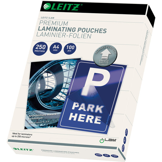 Leitz Laminierfolie ILAM 222 x 309 mm (B x H) DIN A4 250µm glänzend 100 St./Pack.