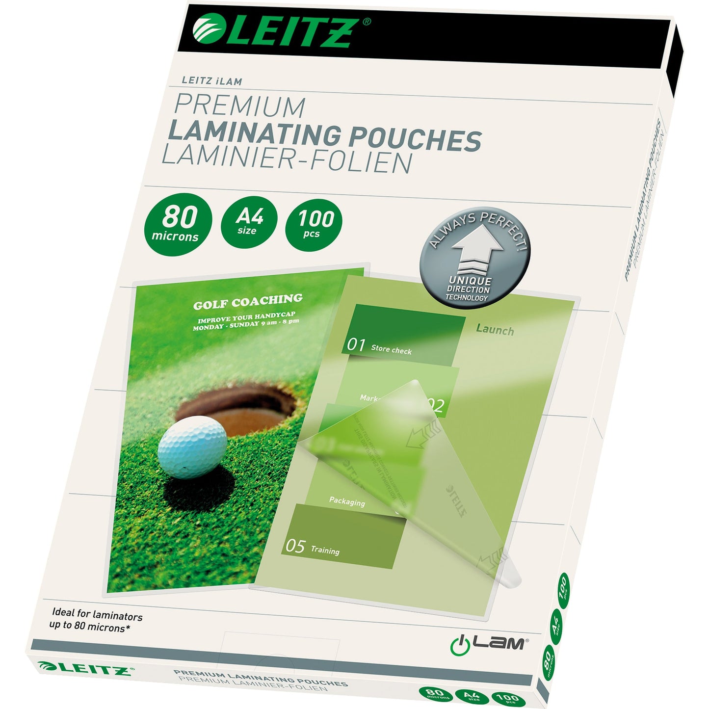 Leitz Laminierfolie iLAM DIN A4 80µm glänzend 100 St./Pack.