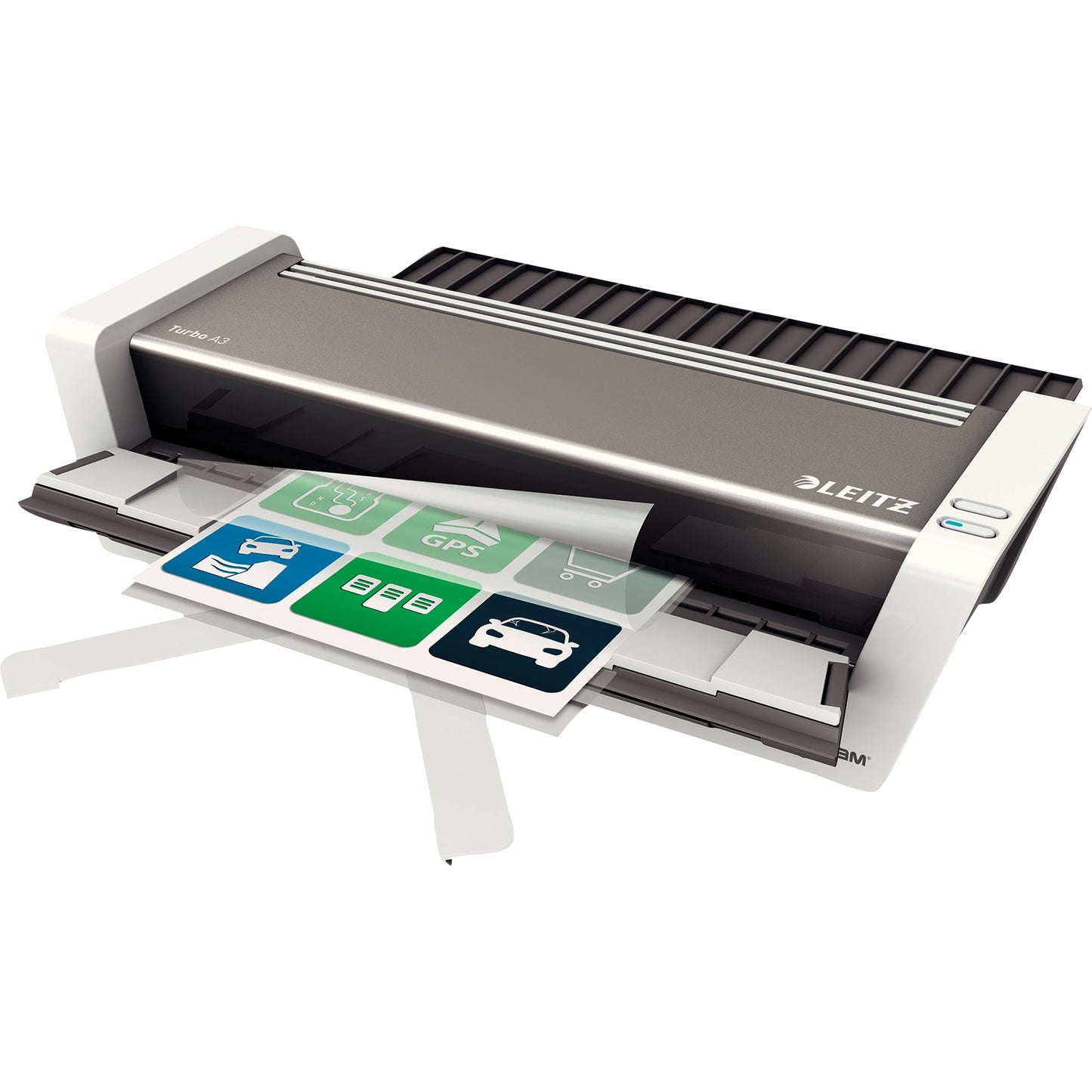 Leitz Laminiergerät iLAM Touch 2 Turbo Heißlaminierung 48,2 x 12,5 x 40 cm (B x H x T) DIN A3 weiß/anthrazit